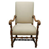 Louis XIII Style Throne Arm Chair
