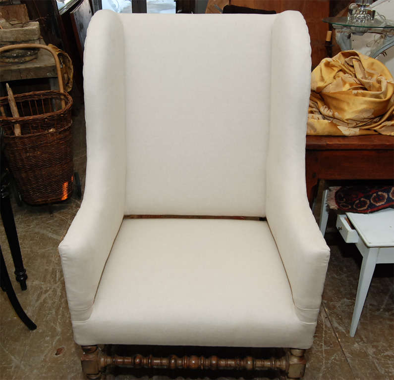 Louis XIII Style Wingback Chair 6