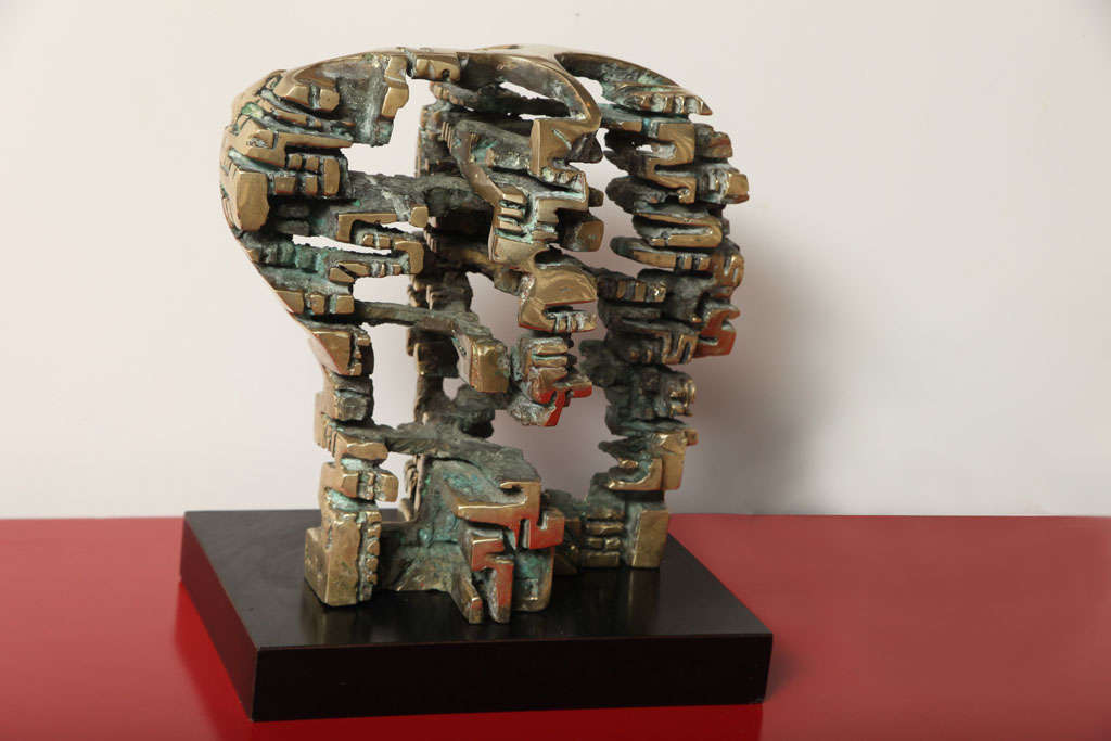 Mid-20th Century Signed Bronze Sculpture by Hugo Rodriguez