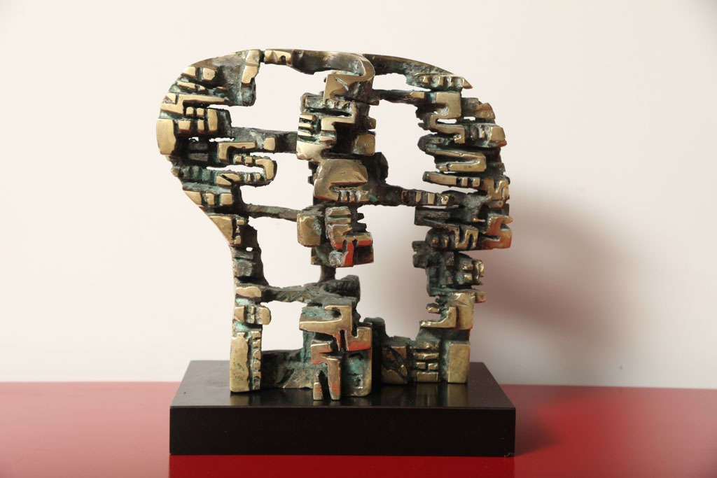 Brazilian Signed Bronze Sculpture by Hugo Rodriguez