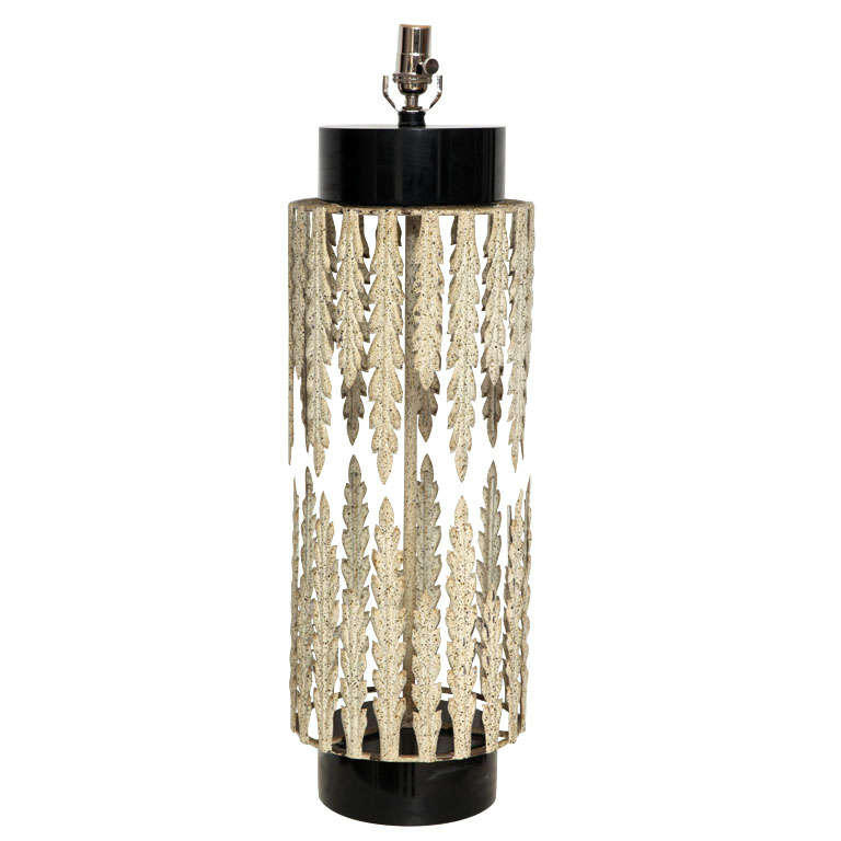 Steel/Lacquer Acanthus Leaf Lamp
