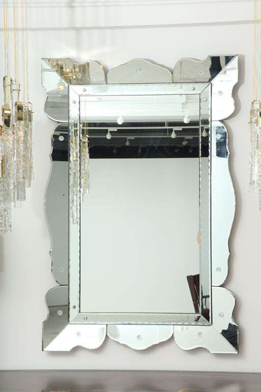 Exceptional Italian 1950's Mirror.