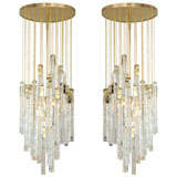 Magnificient Pair of Italian Glass Chandelier.