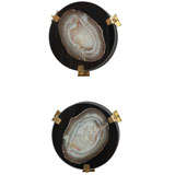 Rare pair of Agate Wallsconces.