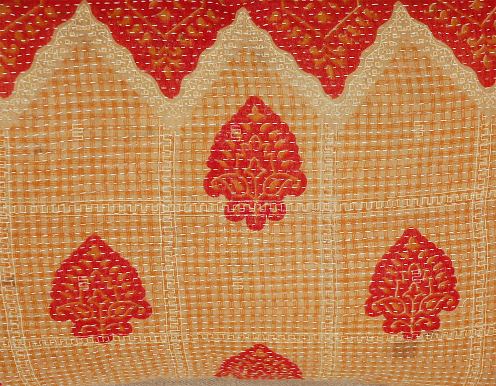 Mid-20th Century Vintage Kantha Cloth Pillows
