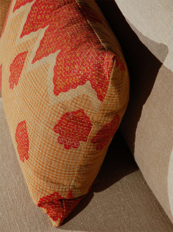 Cotton Vintage Kantha Cloth Pillows