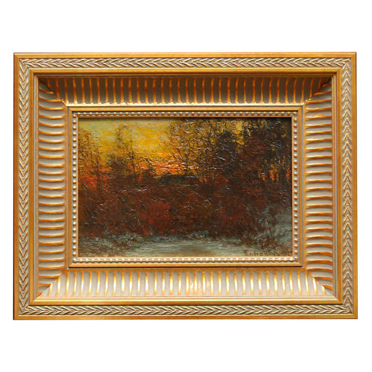 Sunset Landscape Oil Painting By John J. Enneking