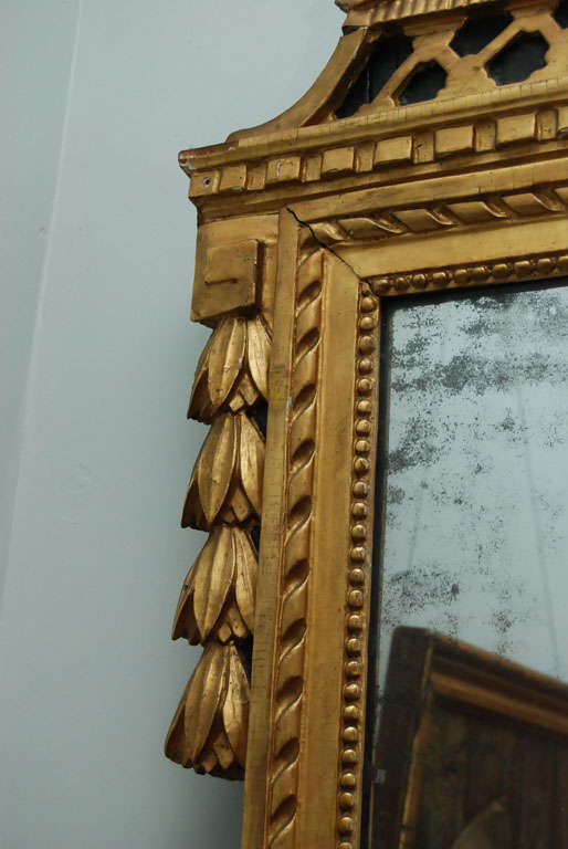 Early 19th Century Gilt French Mirror With Liberty Cap Carving 1