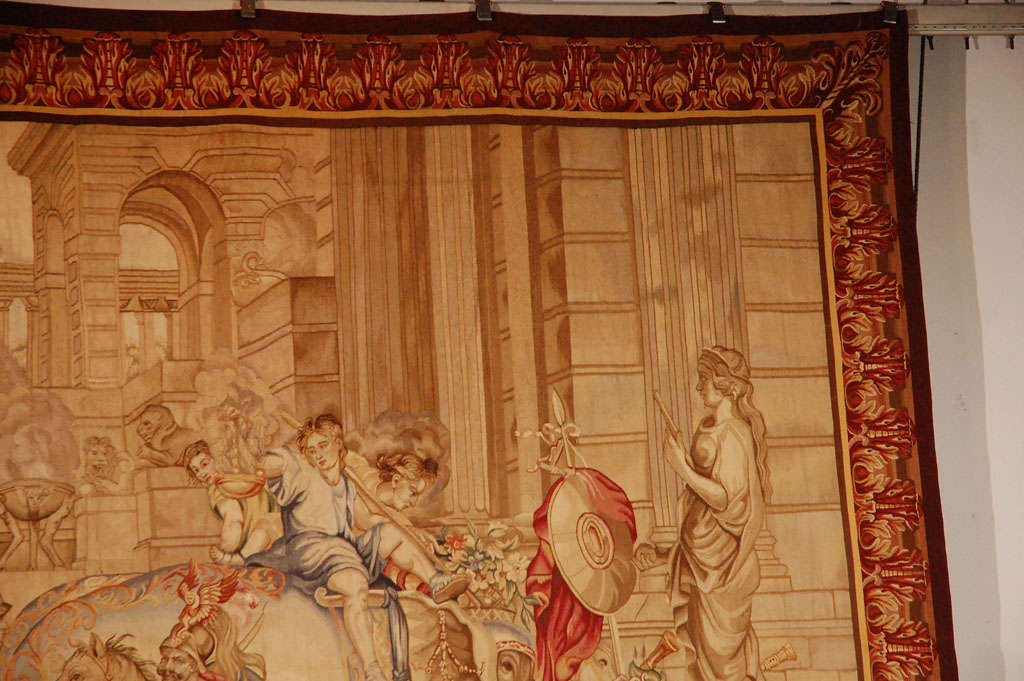 Antique French Aubusson Tapestry  1