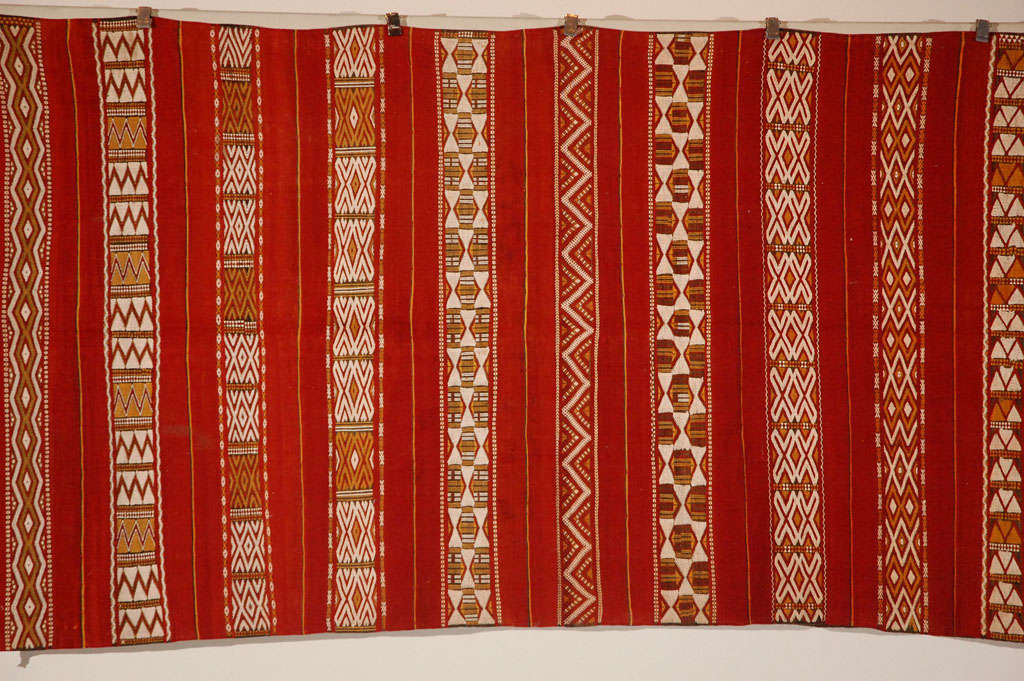 Mid-20th Century Vintage Moroccan Kilim Rug  For Sale
