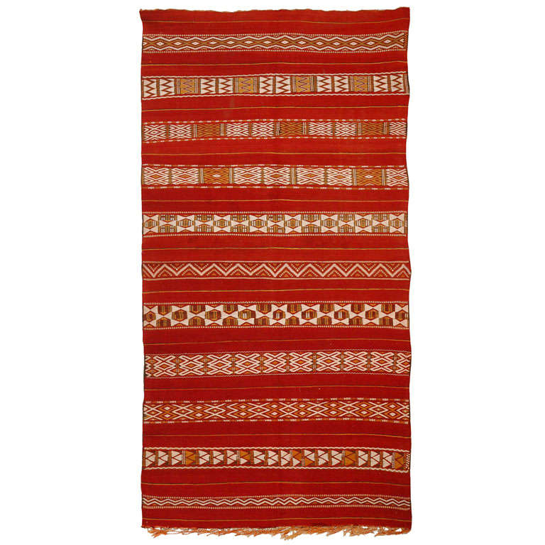 Vintage Moroccan Kilim Rug  For Sale