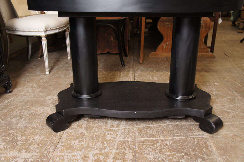 American Ebonized Oval Empire Style Table