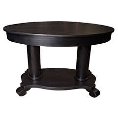 Ebonized Oval Empire Style Table