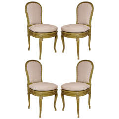 Set of 4 Louis XV Style Dining Chairs