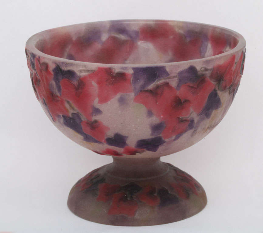 G. Argy- Rousseau Pate-de Verre Compote "Lierre"