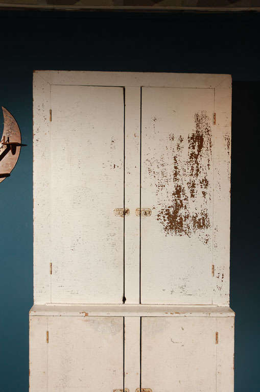 Mid-20th Century American Farmhouse Painted Hutch