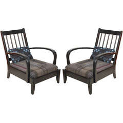 Vintage Pair of Stickley Lounge Chairs