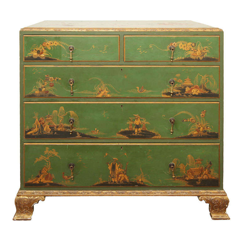 Late 19th century Chinoiserie Chest of Drawers/Commode