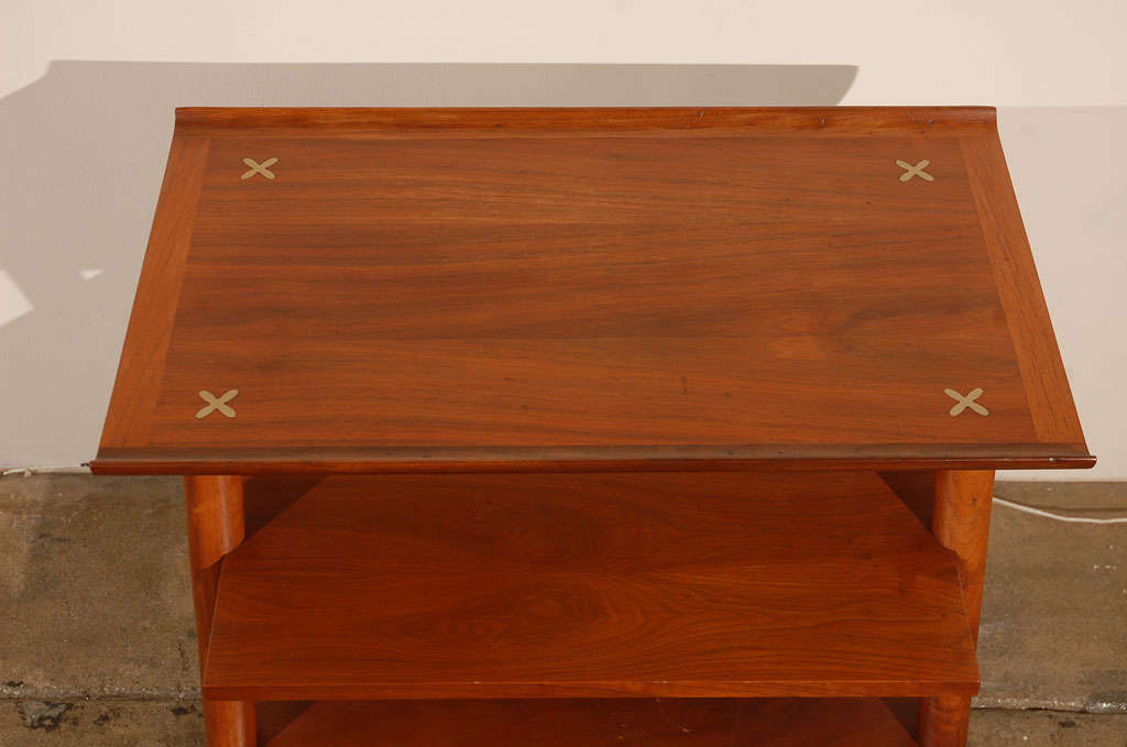 20th Century Pair of 3-Tier Side Tables by American of Martinsville