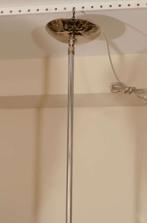 Twelve light chrome and glass ceiling fixture by Sciolari