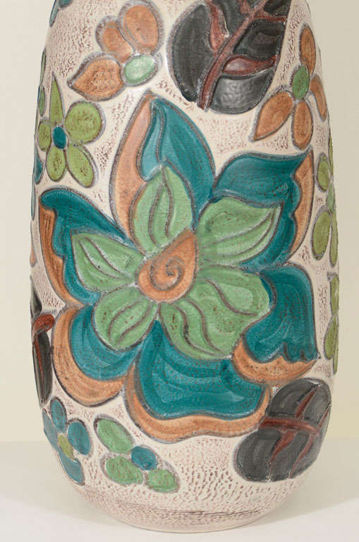 Monumental West German Floral Vase 2