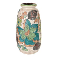 Monumental West German Floral Vase