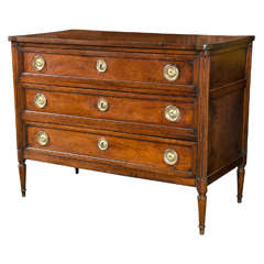 Neoclassical Walnut Chest of Drawers