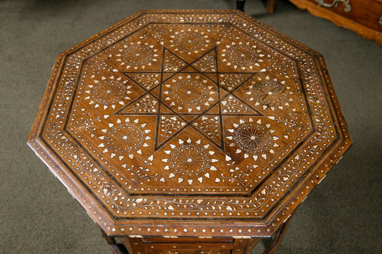 Inlay Indian Hardwood Side Table