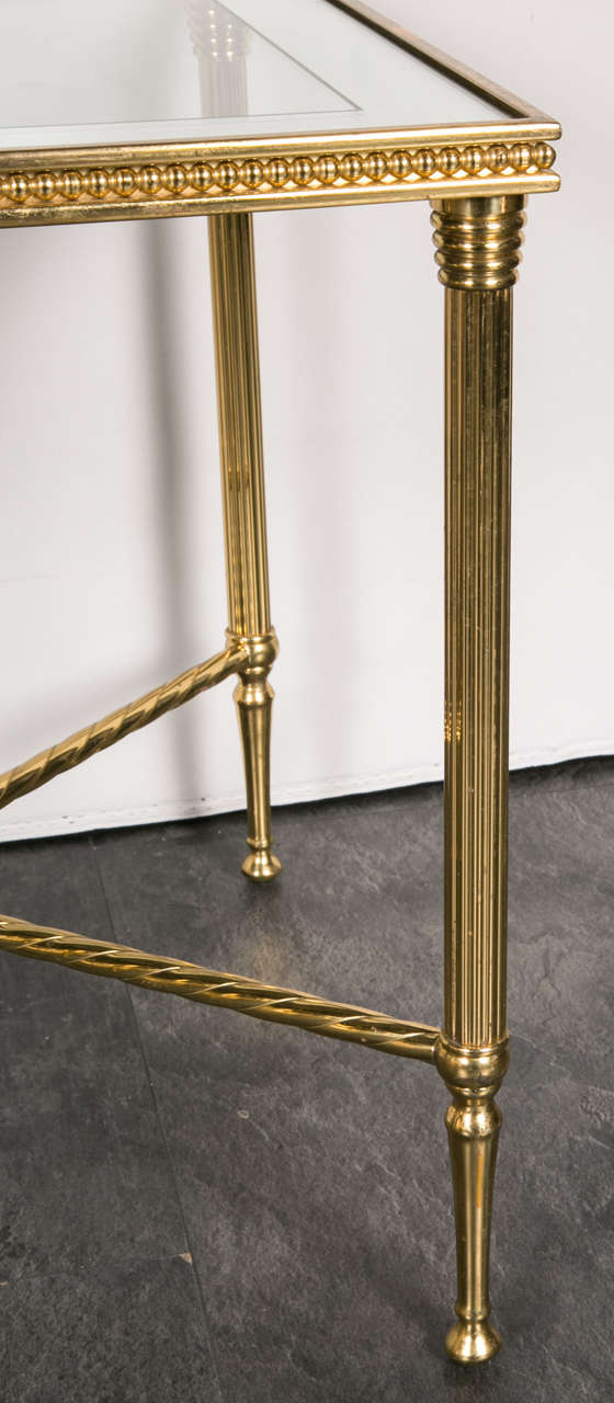 Brass 1970 Pair of Occasional Tables