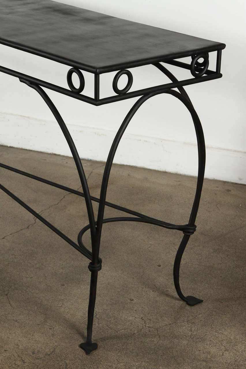 20th Century Wrought Iron Moroccan style Console or Sofa Table