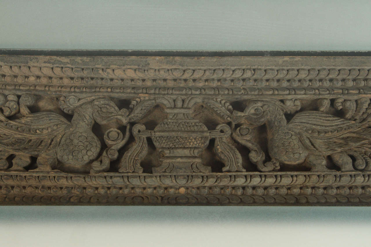 Mid-20th Century Asian Architectural Temple Stone Panel from India Made into a Coffee Table For Sale