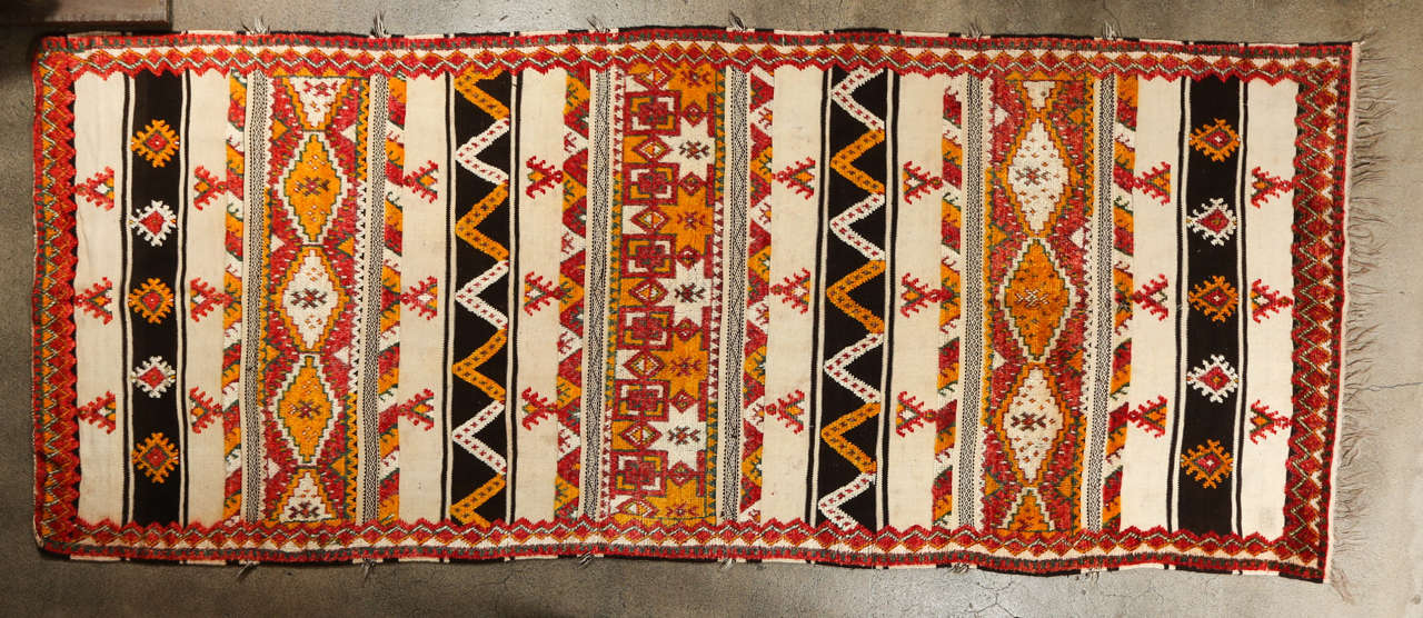 Tribal 1960s Moroccan Vintage Authentic Rug For Sale