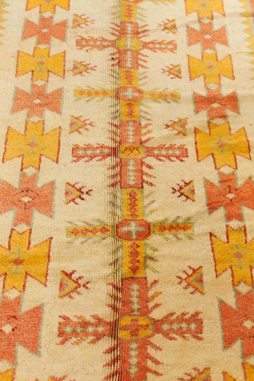 1960s Authentic Moroccan Vintage Tribal Rug For Sale 3
