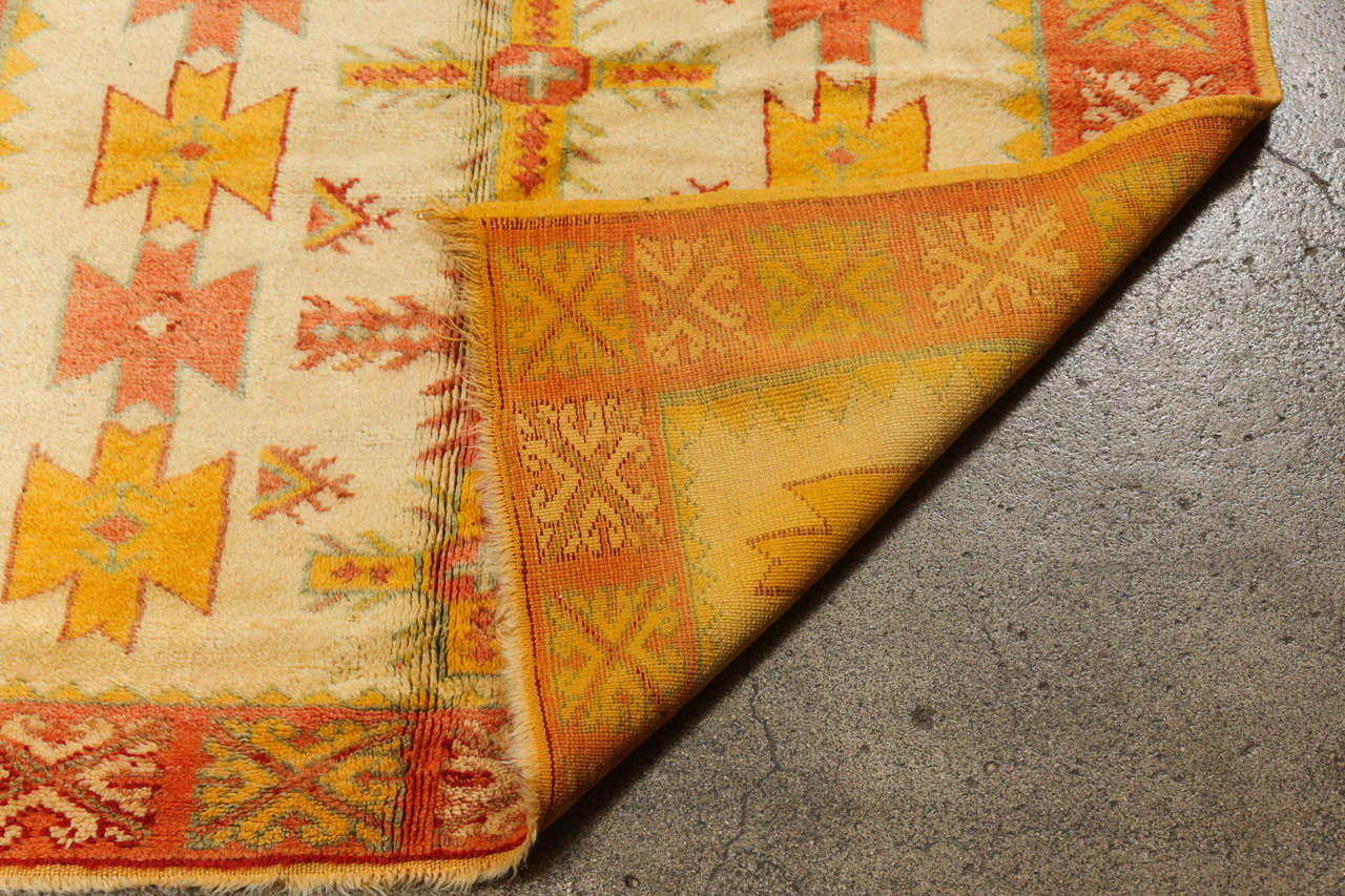 1960s Authentic Moroccan Vintage Tribal Rug For Sale 4
