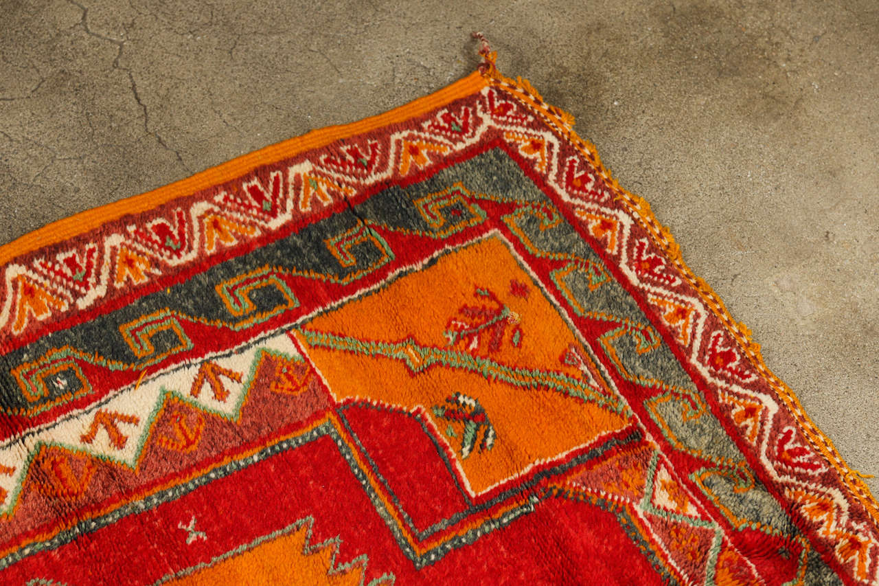 20th Century Moroccan Vintage Tribal Rug