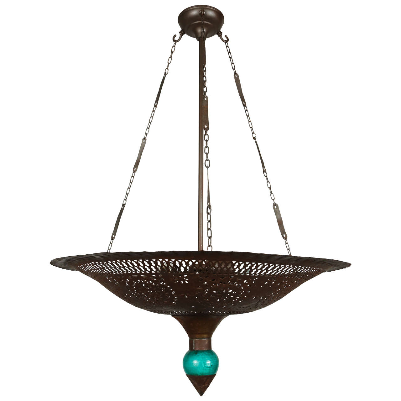 Moroccan Hanging Metal Chandelier at 1stDibs