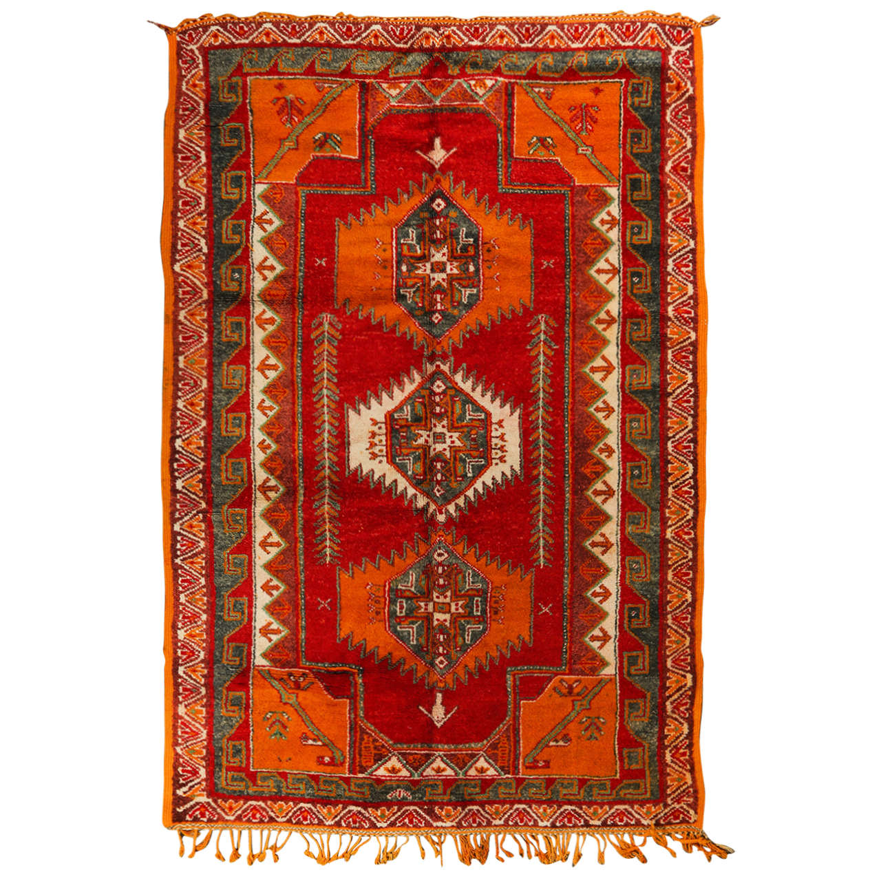 Moroccan Vintage Tribal Rug at 1stDibs