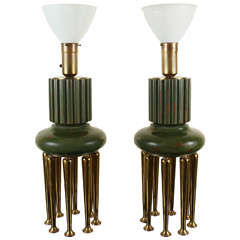 Spectacular Pair of Lamps by James Mont