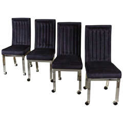 Lovely Set of Four Dining or Gaming Chairs by Hollis Jones