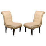 Pair of Rolled Back Chairs