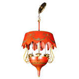Red Tole Chandelier