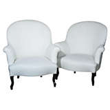 Pair Napolean Third Armchairs