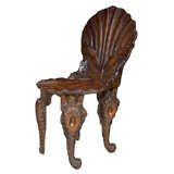 Antique Venetian Grotto Chair- Shell Form