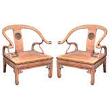 Pair Chinese Low Chairs