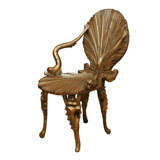 19th Century Italian Silver Gilt Grotto Chair