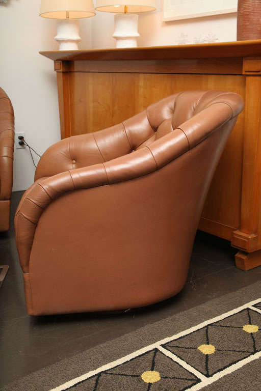 Late 20th Century Ward Bennett Chairs With Ottoman