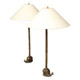 Vintage ILANA GOOR BRONZE SNAIL LAMPS