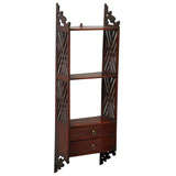 Rare small Chippendale period mahogany hanging shelves c.1765
