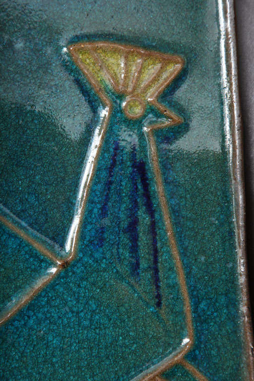 Glazed Stentoj Cockatoo Bird Ceramic Wall Art