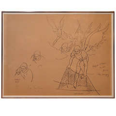 Jean Cocteau Lithograph Signed and Numbered in Pencil